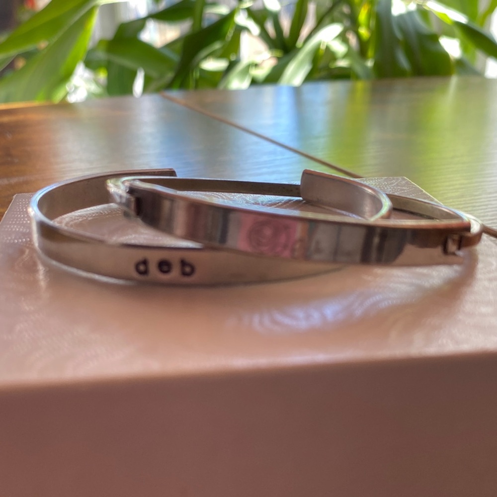 Silver Deb Engraved Bracelets